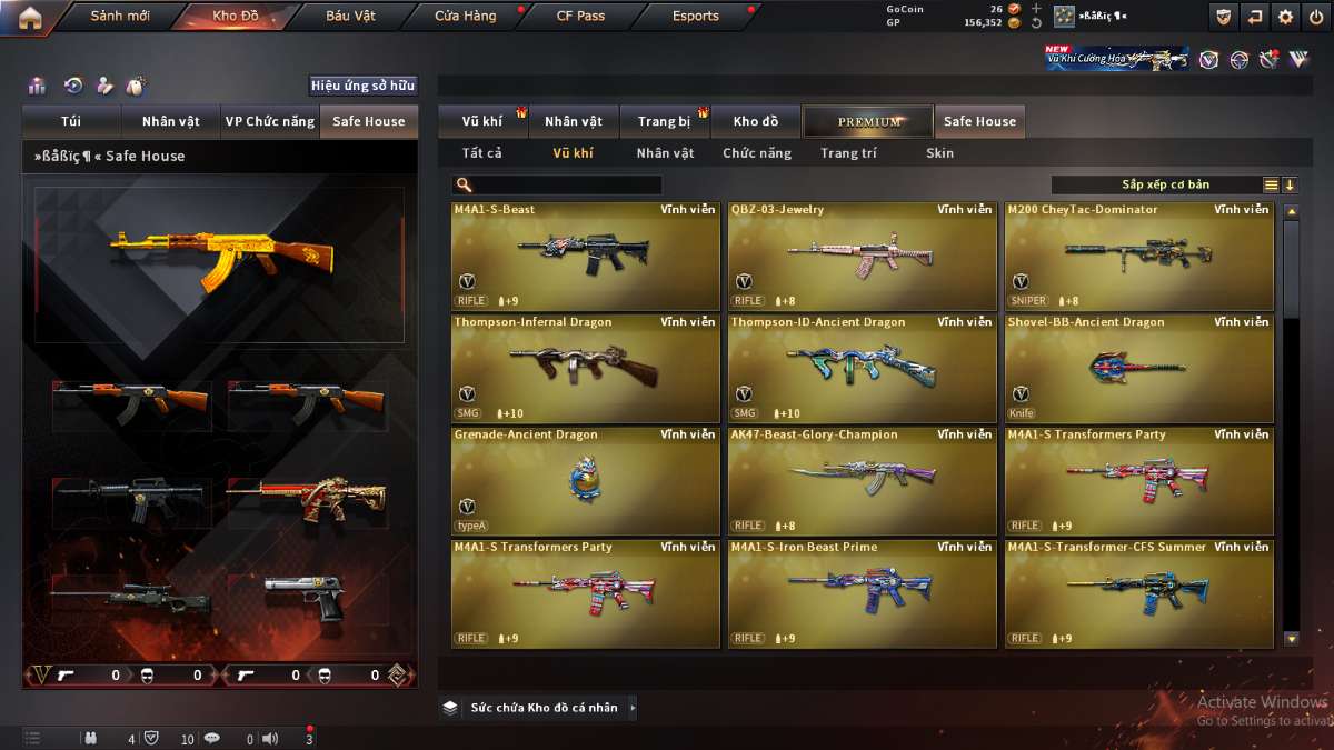 shop acc cf uy tin gia re